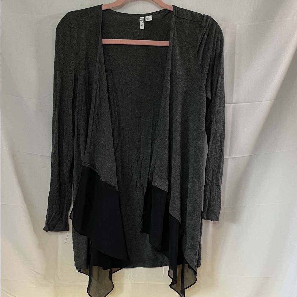 Elle Charcoal Gray Knit Top